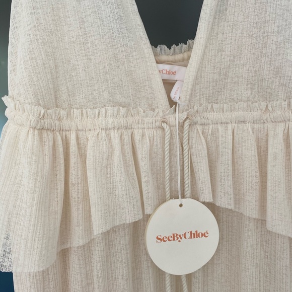 NWT See by Chloe Tiered Voile Maxi Dress - Picture 8 of 10